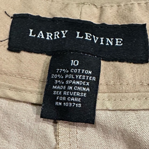 Larry Levine Sz 10 Dress pants women’s Casual career khaki tan bottoms EUC - Picture 2 of 3